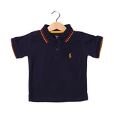 NAVY BLUE HORSE PRINTED POLO T-SHIRT