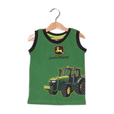 GREEN JOHN DEERE TRACTOR PRINTED SANDO FOR BOYS