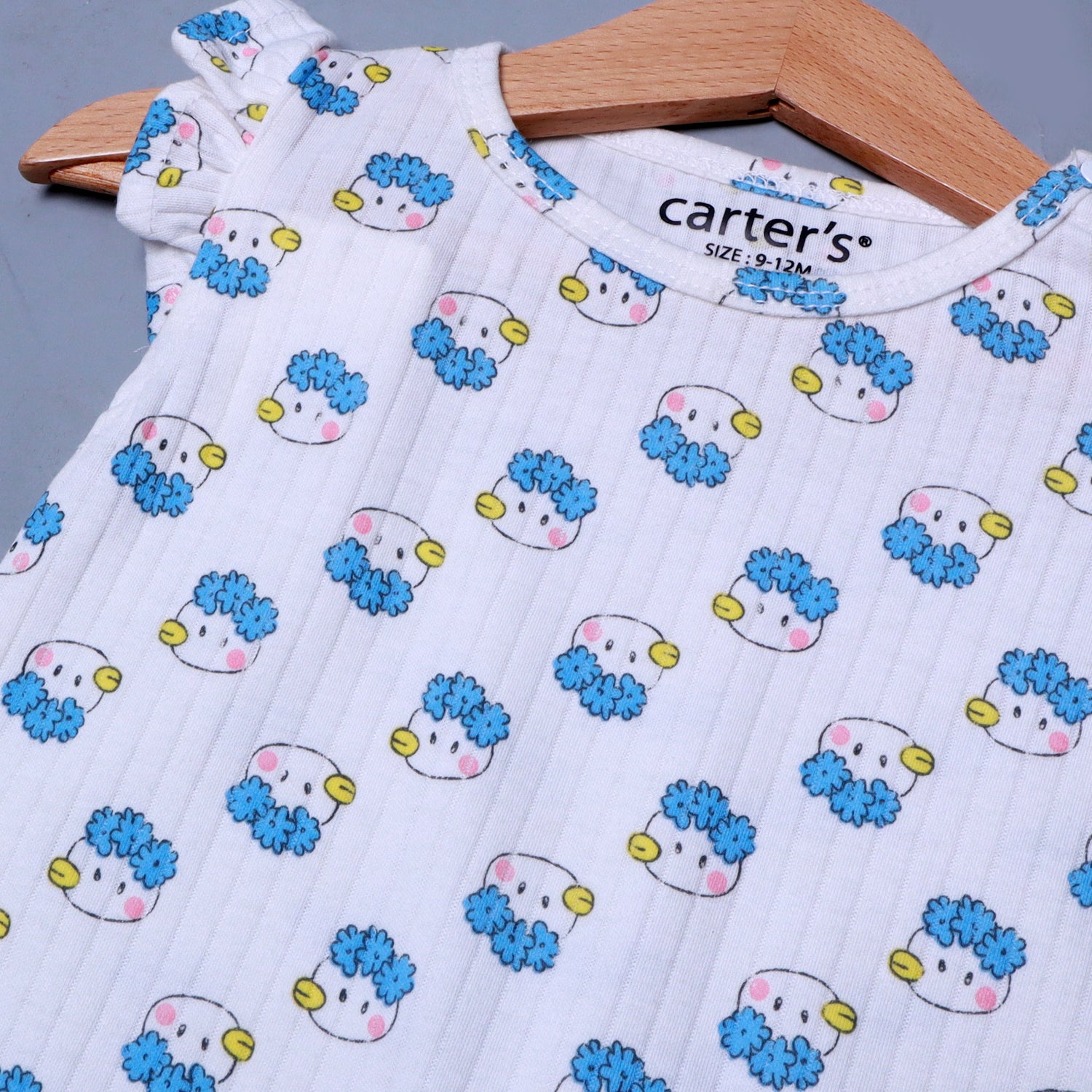 WHITE DUCK FACE PRINTED COTTON JERSY FABRIC ROMPER Secondary image