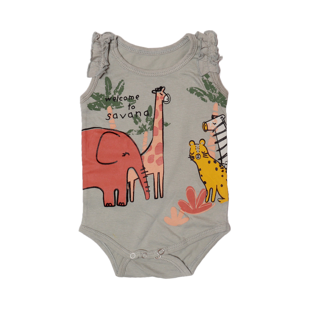 SAGE WELCOME TO SAVANA PRINTED ROMPER