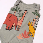 Load image into Gallery viewer, SAGE WELCOME TO SAVANA PRINTED ROMPER

