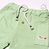 SEA GREEN DOUBLE POCKET WITH BUTTON SHORT FOR BOYS