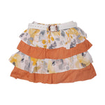 Load image into Gallery viewer, NEW WHITE WITH ORANGE DESIGN PRINTED SKIRT FOR GIRLS
