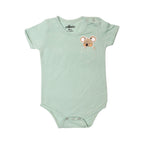 SEA GREEN POCKET PRINTED ROMPER