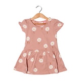 PINK FLOWERS PRINTED FROCK FOR GIRLS