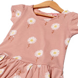 PINK FLOWERS PRINTED FROCK FOR GIRLS