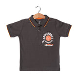 GREY POLO "COOL SPORTS" PRINTED HALF SLEEVES T-SHIRT
