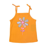 MUSTARD WITH SUN FLOWER PRINTED TOP FOR GIRLS