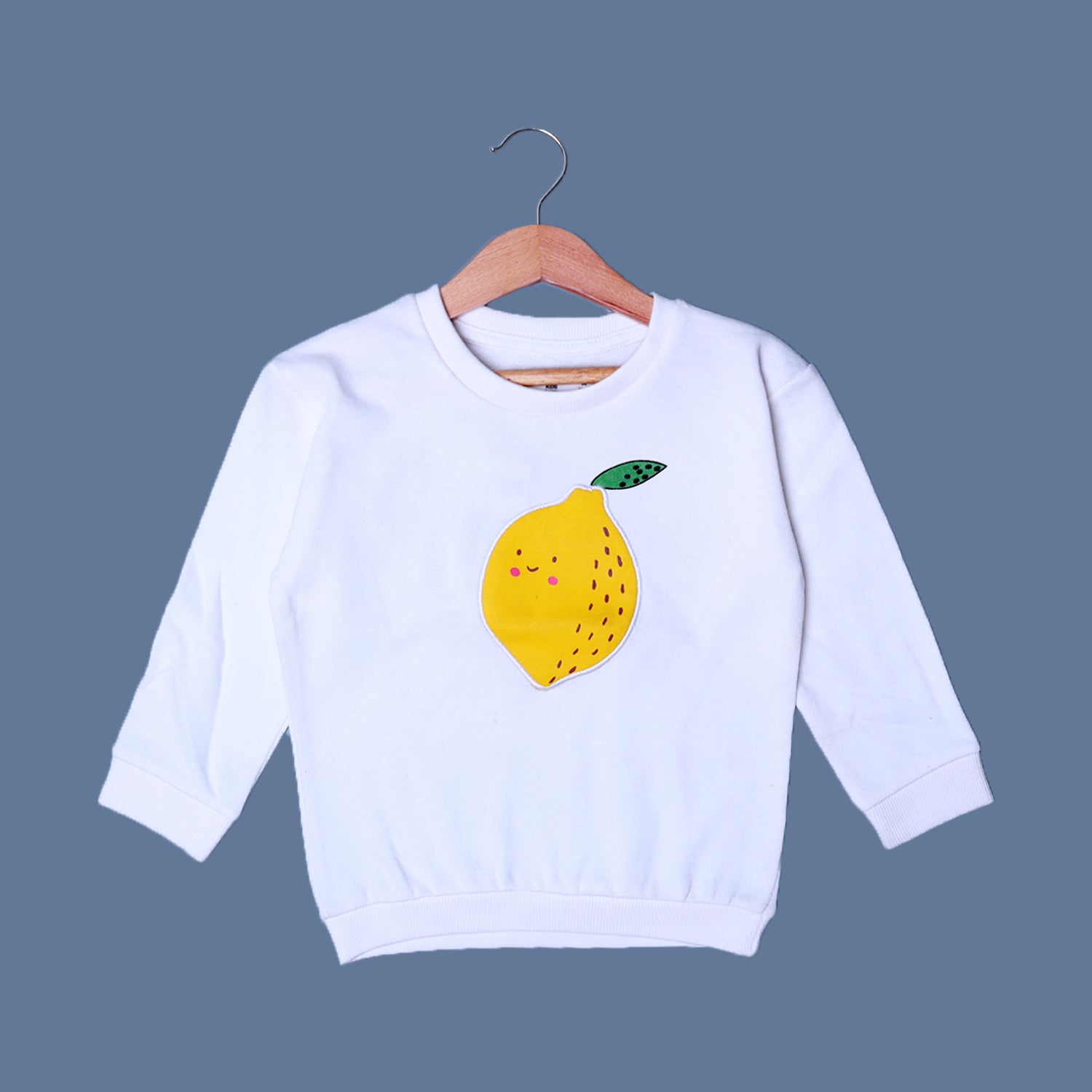 WHITE "LEMON" PRINTED TERRY FABRIC SWEATSHIRT Secondary image