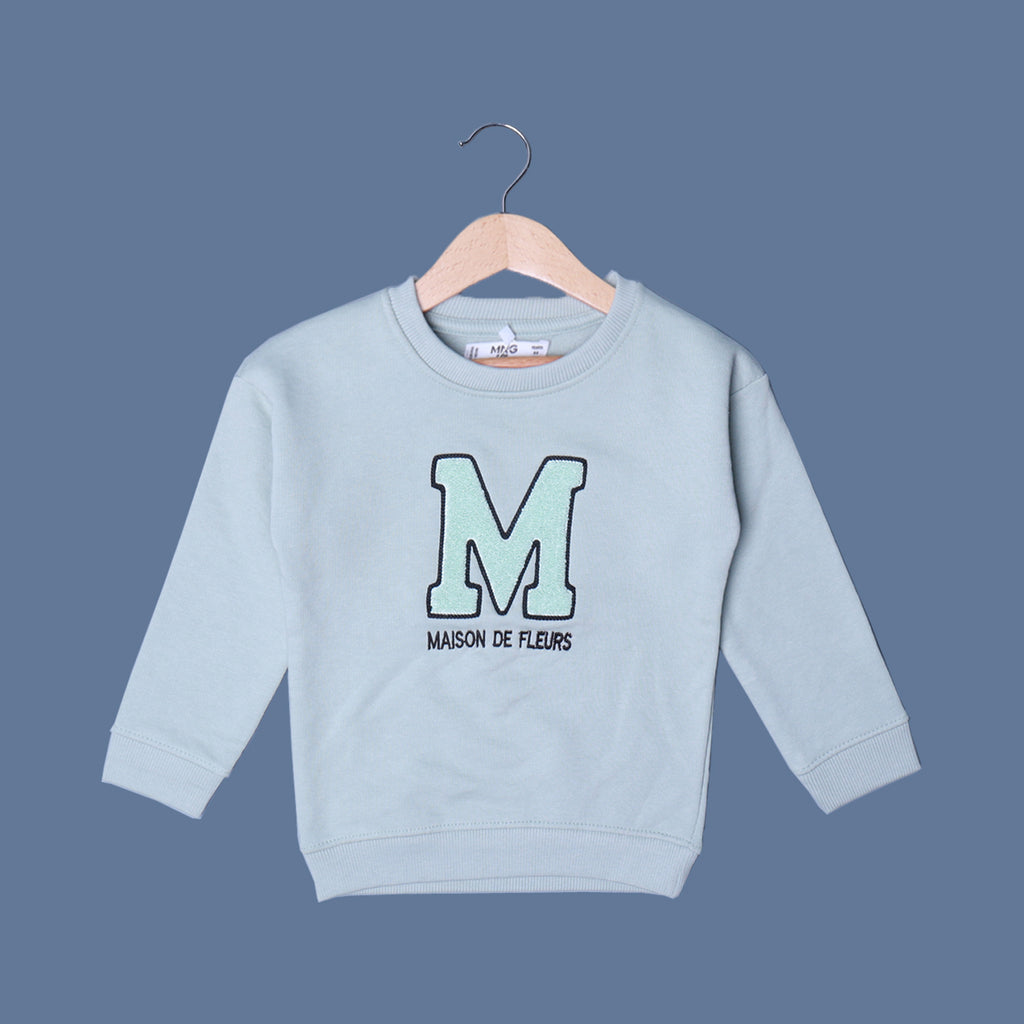 PISTA "MAISON DE FLEURS" EMBROIDERED TERRY FABRIC SWEATSHIRT