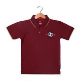 MAROON POLO "SOCCER CHAMP" PRINTED HALF SLEEVES T-SHIRT