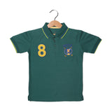 GREEN POLO "8 BAVERLAY" PRINTED HALF SLEEVES T-SHIRT