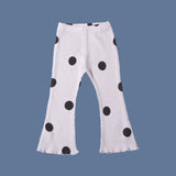 CREAM HINECK POLKA DOT PRINT WITH CAP THERMAL FABRIC SUIT FOR WINTERS