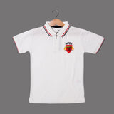 WHITE POLO "CHAMPS 98" PRINTED HALF SLEEVES T-SHIRT