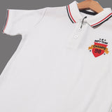 WHITE POLO "CHAMPS 98" PRINTED HALF SLEEVES T-SHIRT