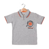 GREY POLO "COOLSPORTS" PRINTED HALF SLEEVES T-SHIRT