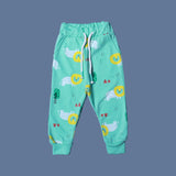 SEA GREEN LION PRINT TERRY FABRIC WINTERS SUIT