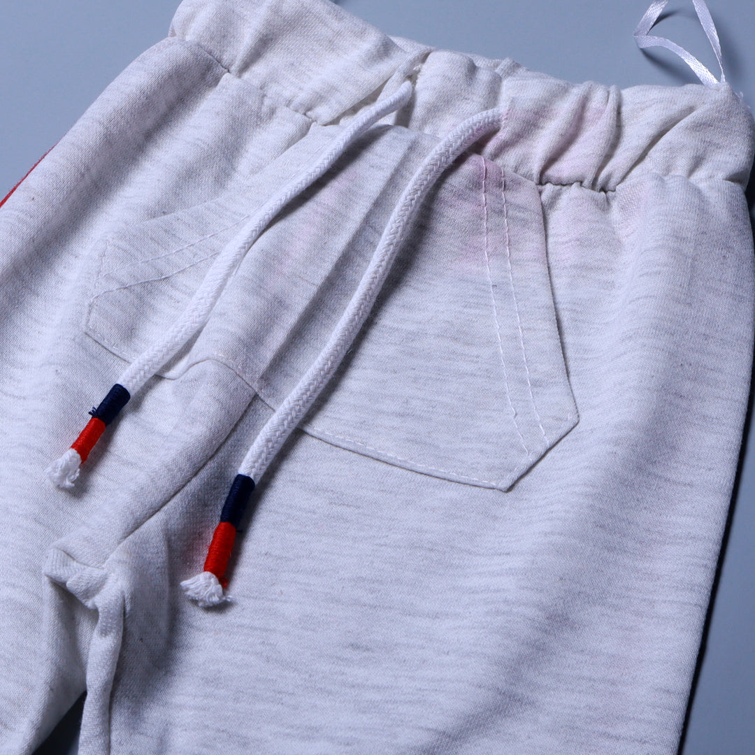 RED & GREY WITH GREY TROUSER TERRY FABRIC WINTERS SUIT