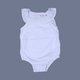 WHITE PLAIN WITH FRIL ROMPER FOR SUMMERS