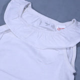 WHITE PLAIN WITH FRIL ROMPER FOR SUMMERS