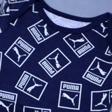 NAVY BLUE PUMA PRINT ROMPER FOR SUMMERS