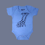 Load image into Gallery viewer, BLUE &quot;GIRAFFE&quot; PRINTED ROMPER FOR SUMMERS
