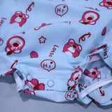 SKY BLUE BEAR LOTSO PRINT WITH BAND ROMPER FOR GIRLS