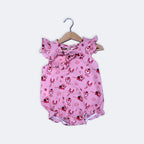 BABY PINK BEAR LOTSO PRINT WITH BAND ROMPER FOR GIRLS