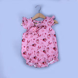 BABY PINK BEAR LOTSO PRINT WITH BAND ROMPER FOR GIRLS