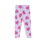 Load image into Gallery viewer, PEACH WITH HEARTS PRINT DROP NIDDLE RIBBED FABRIC SUIT FOR GIRLS MID SEASON
