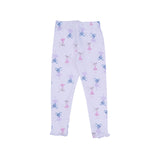 LIGHT PINK WITH RABBIT PRINT DROP NIDDLE RIBBED FABRIC SUIT FOR GIRLS MID SEASON