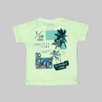 YELLOW "SUMMER VIBE" PRINT HALF SLEEVES T-SHIRT FOR BOYS