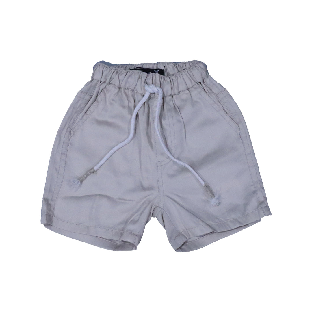 CREAM COTTON FABRIC SHORTS FOR BOYS