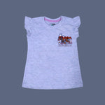 Load image into Gallery viewer, HAZEL GREY DREAM PRINT T-SHIRT TOP FOR GIRLS
