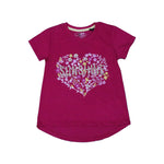 Load image into Gallery viewer, BLUSH PINK HEART SUN SHINE PRINT T-SHIRT TOP FOR GIRLS
