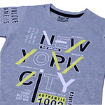 Load image into Gallery viewer, HAZEL GREY &quot;NEW YORK CITY&quot; PRINT HALF SLEEVES T-SHIRT FOR BOYS
