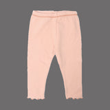 LIGHT PINK BOTTOM FRIL HEAVY RIBBED FABRIC TROUSER PAJAMA