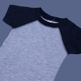 HAZEL GREY & DARK GREY HALF BODY HALF SLEEVES ROMPER