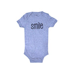 Load image into Gallery viewer, HAZEL GREY SMILE PRINT HALF SLEEVES ROMPER
