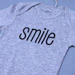 Load image into Gallery viewer, HAZEL GREY SMILE PRINT HALF SLEEVES ROMPER
