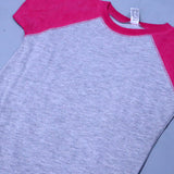 HAZEL GREY & PINK HALF BODY HALF SLEEVES ROMPER