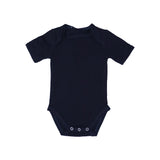 BLACK PLAIN HALF SLEEVES ROMPER