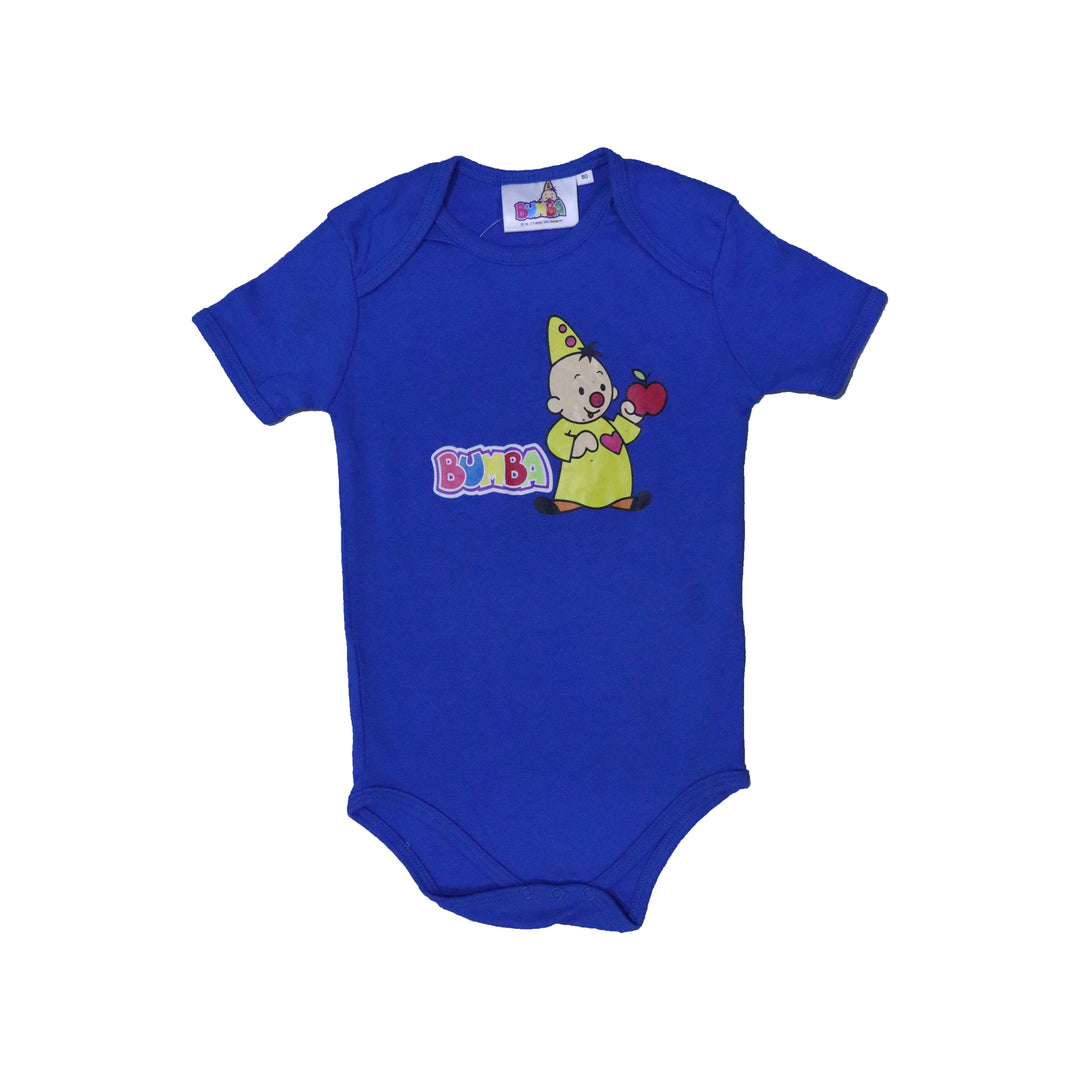 ROYAL BLUE BUMBA PRINT HALF SLEEVES ROMPER