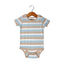 BROWN BLUE & WHITE BIG STRIPES ROMPER
