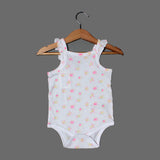 NEW WHITE FLOWERS PRINTED ROMPER FOR GIRLS