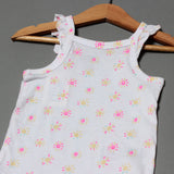 NEW WHITE FLOWERS PRINTED ROMPER FOR GIRLS