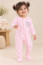 PINK "BLACKTONNY STRAWBERRY" PRINT FULL BODY FULL SLEEVES ROMPERS