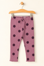 PURPLE BIG POLKA DOTS HEAVY RIBBED FABRIC PAJAMA FOR GIRLS