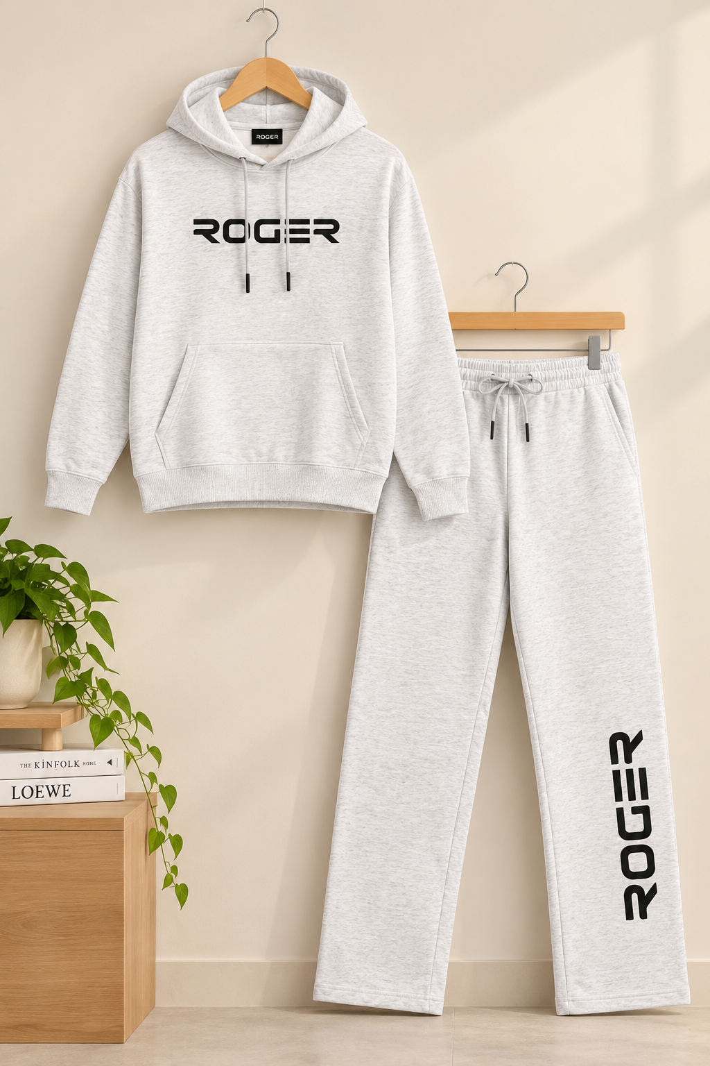 Beige Roger Warm Weave Fabric Suit