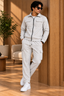 Ash Pockets Warm Weave Fabric Suit